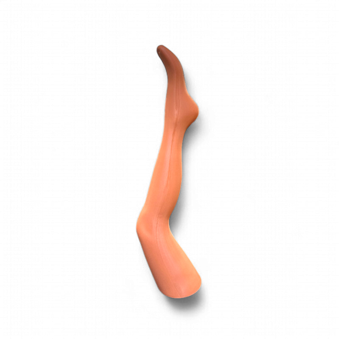 Barnestrømpeben. Nude- Orange plast. 