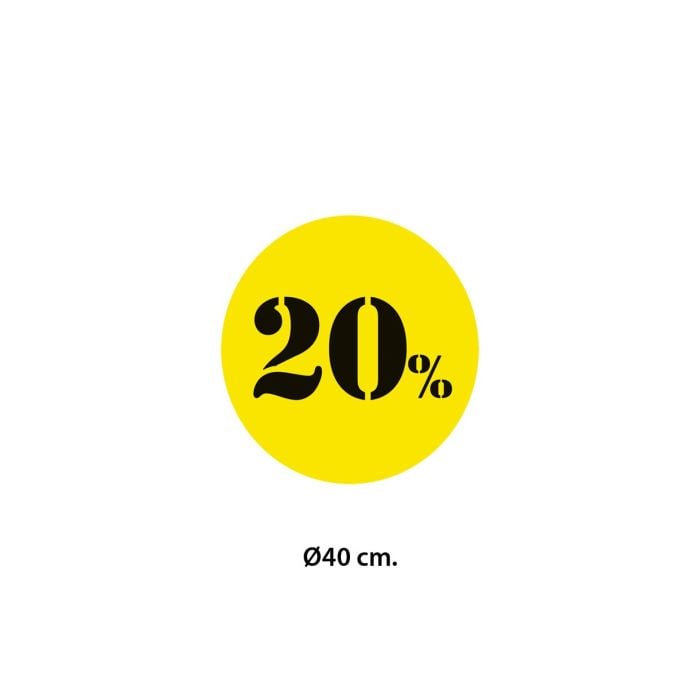 Poster - 20% - Ø40 cm.