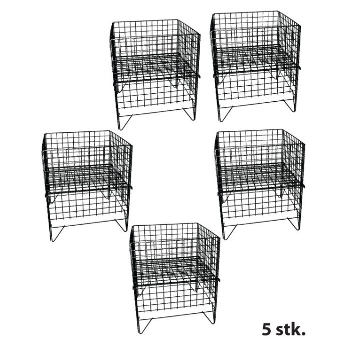 Salgskurv - 5 stk. - Sort - Nancy 2