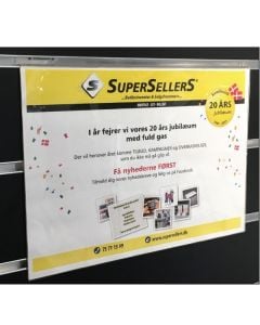 Skiltdisplay t/panel A4, klar akryl 