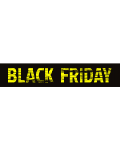 Black friday-skilt til vindue i vakuumfolie 130x25