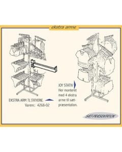 Ekstra arme til stativer - Lige midterarm t/ Joy-stativ - 25 mm.