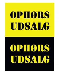 Plakat - Ophørs udsalg - 50 x 70 cm