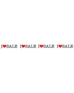 Vindusstreamer m/  I LOVE SALE